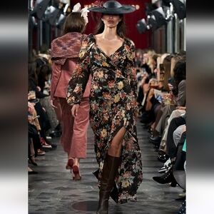 NWOT Veronica Beard Avani Long Sleeve Silk Floral Dress Size 2